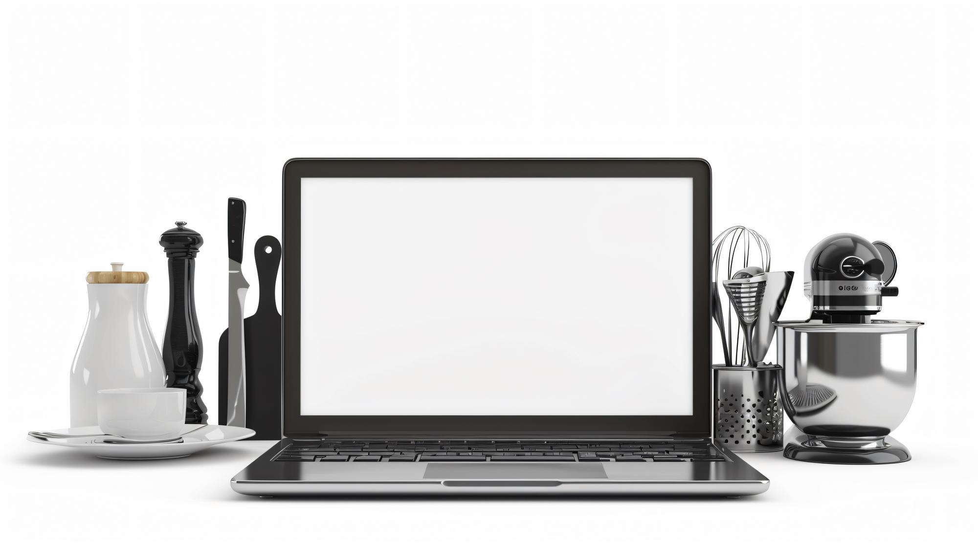 Tavolo con utensili e laptop per le lezioni